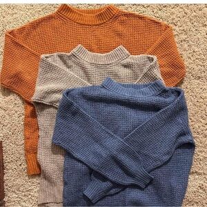 American Eagle Oversized Waffle Knit Sweater